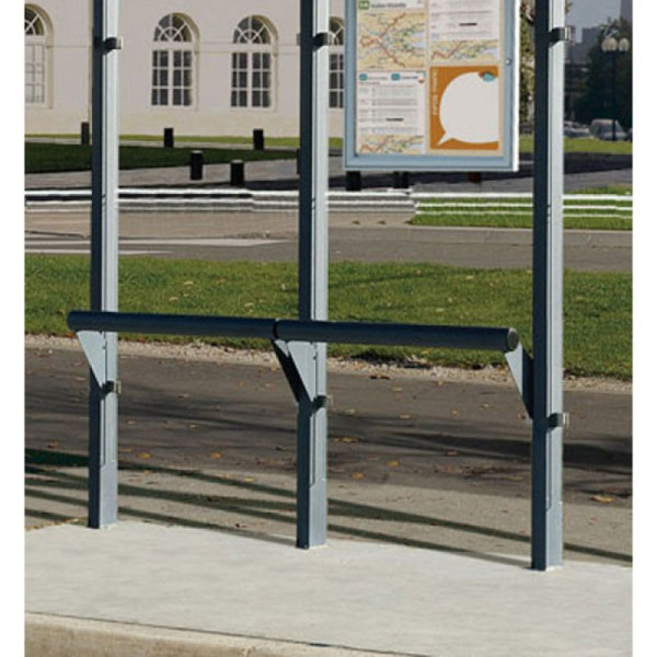 Stein HGS Standlehne für Wartehalle -Time-, Cortenstahl Optik, 22959