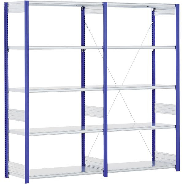 BITO Fachbodenregal Typ: EL Anbaufeld 40mm-Boden Set /100kg 1999x996x324 5FB RAL5010, C1236-0017