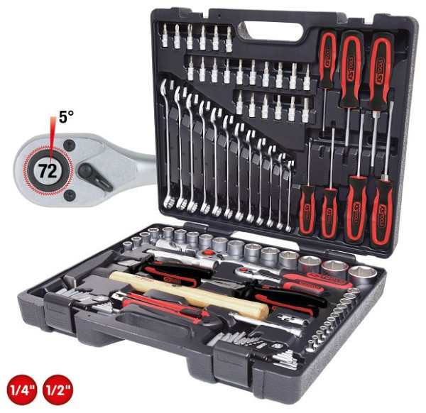 KS Tools 1/4"+1/2" Universal-Werkzeug-Satz, 97-teilig, 917.0797