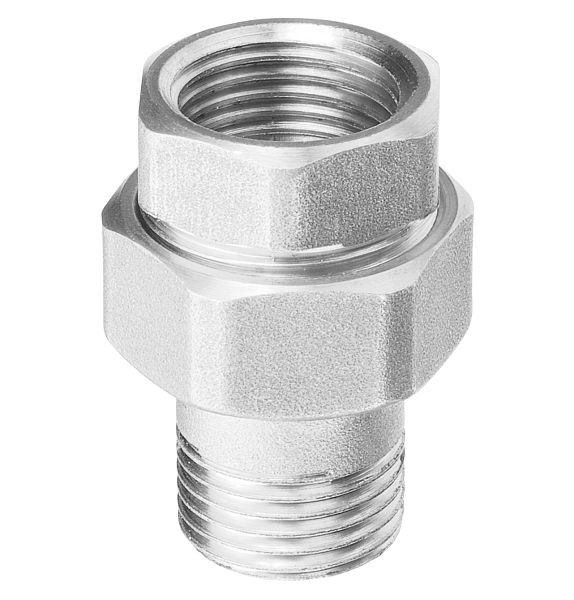 Prevost Verlängerungsstück mit drehbarem Außen- und Innengewinde - A5T, AG BSPP= G 3/8, IG BSPP= G 3/8, VE: 10 Stück, A5T 3838