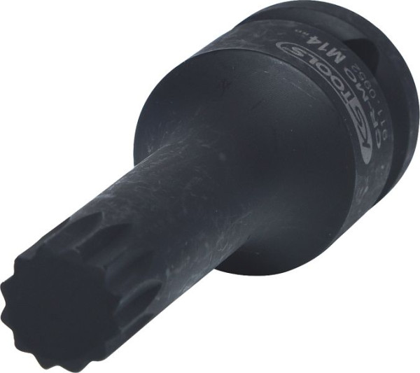 KS Tools 1/2" Kraft-Bit-Stecknuss Vielzahn, lang, M14, 911.0952