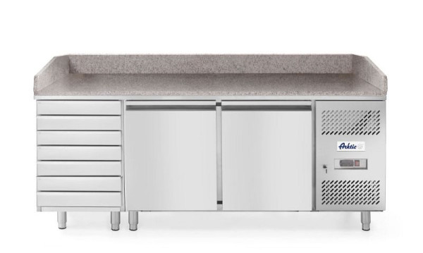 Arktic Pizzatisch, zweitürig mit 7 Schubladen 280L, -2/8°C 230V/250W, 232842