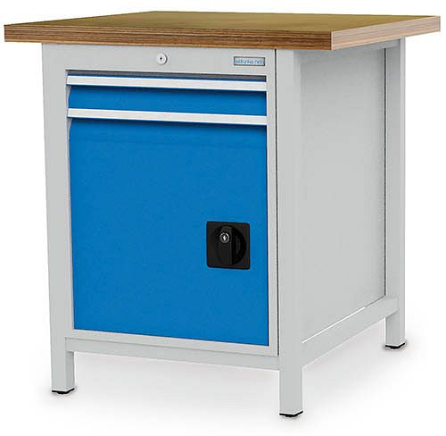 Bedrunka+Hirth Kastenwerkbank Serie 810 R18-24, 2x 75 mm, Schubladen-Vollauszug 100 %, 810 x 750 x 959 mm, 03.055.01V9