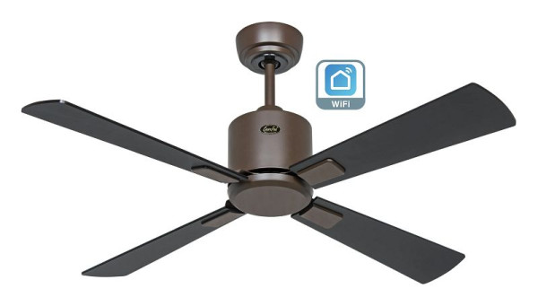 CasaFan Deckenventilator Eco Neo III 103 Lack bronze-Lack schwarz/Teak WiFi, 949101W