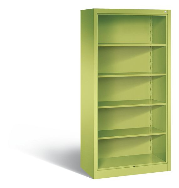 C+P Stahlregal mit Rückwand Acurado, H1950xB930xT500mm, Farbe: Viridingrün, 5 OH, 9180-000 S10047