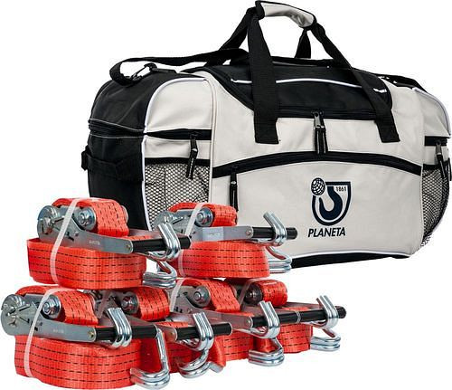 PLANETA Zurrgurtpaket B, 7-teilig, in einer praktischen Sporttasche, 306560