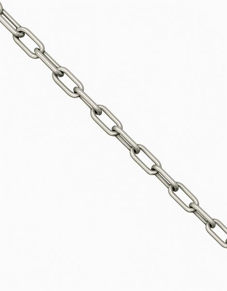 Ri-Traffic Edelstahl-Absperrkette DIN 763, 6 x 42 mm, AISI 304, VE: 10 Meter, 11-0000-RVS-304