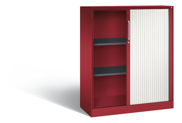 C+P Rollladenschrank Asisto, H1310xB1000xT435mm, Farbe: Rubinrot / Verkehrsweiß, Bügelgriff, 3 OH, 143032-000 S10097