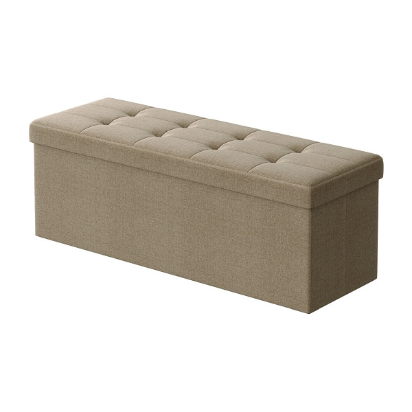 SONGMICS Ottoman Speicher, Tan, 110x38x38 cm, LSF077R01