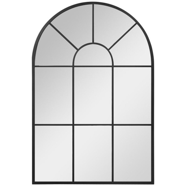 HOMCOM Fensterspiegel mit Metallrahmen, 830-631V01BK