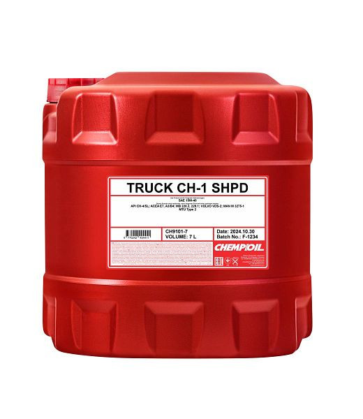 CHEMPIOIL Ganzjahres-Motorenöl 9101 CH-1 TRUCK SHPD 15W-40, VE: 7 l, CH9101-7