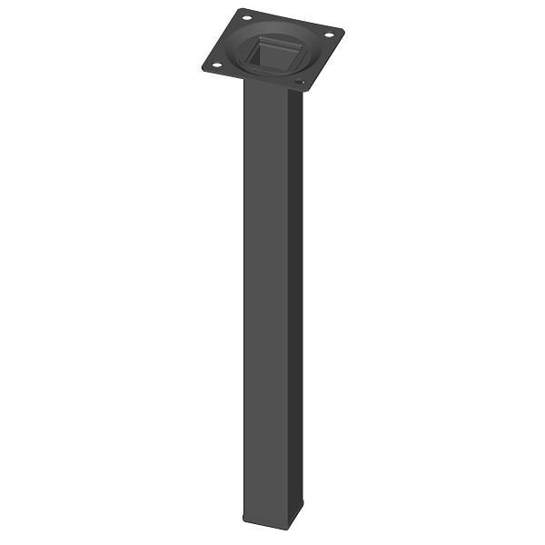 Element System STAHLROHRFUSS, LOSE, 25X25, M10, 300 mm, SCHWARZ, VE: 4 STÜCK, 11101-00027