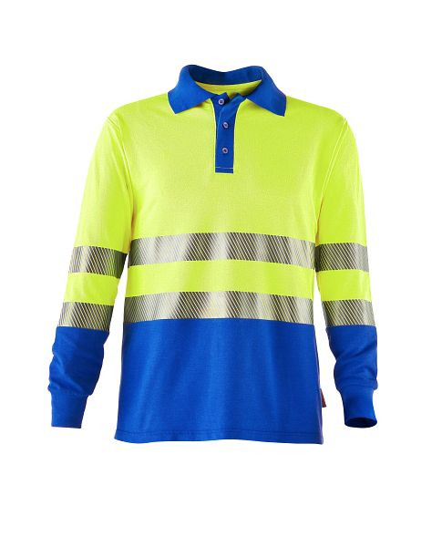 ROFA Poloshirt 139, Größe XL, Farbe 235-leuchtgelb-kornblau, 605139-235-XL
