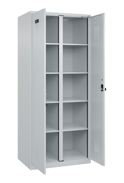 C+P Wäsche-Spind Evolo PLUS, 2 Abteile, 1850x800x500mm, 7035/7035, Verschluss Drehriegel, 049002-22B S10013