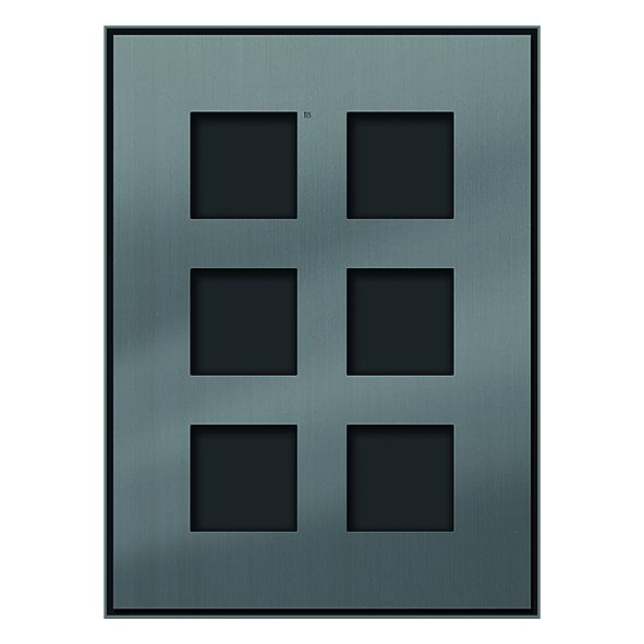 TCS Inputzmontageset aus Frontplatte flächenbündig und UP-Kasten für Serie AMI, für 2-3 AMI-Module, 2-spaltig, ZAU2060-0030