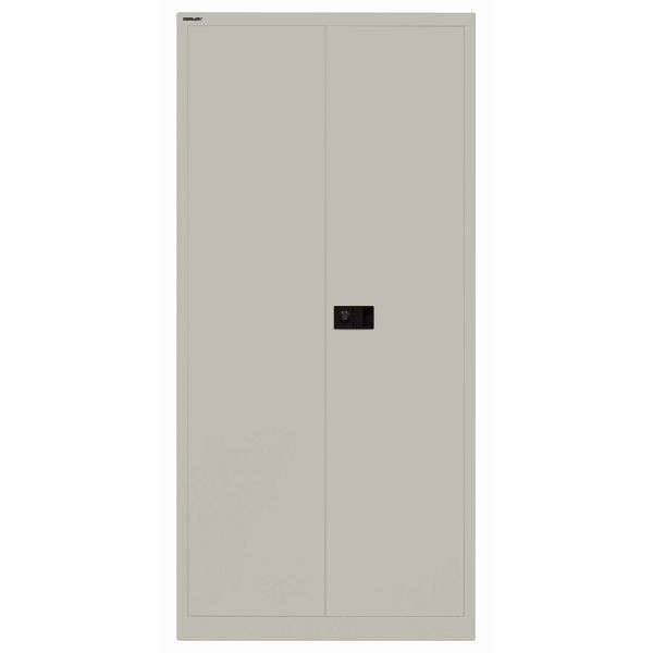 Bisley Flügeltürenschrank UNIVERSAL, 4 Fachböden für 5 Ordnerhöhen, Breite 914 mm, Tiefe 400, 673 gänsegrau, Belastbarkeit: 80kg je Fachboden, E782A04G673