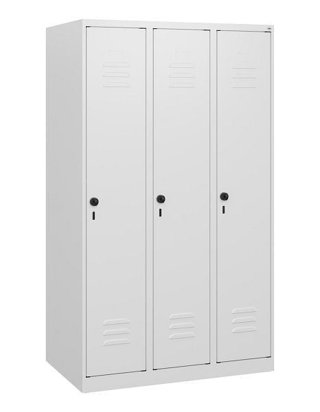C+P Umkleidespind Classic PLUS, 3 Abteile, 1530x900x500mm, 9016/9016, Drehriegel, 0800005-30 S10022