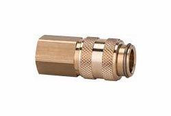 Riegler Schnellverschlusskupplung NW 5, beidseitig absperrend, Messing, Innengewinde, 107494