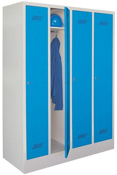 Pavoy Kleiderschrank mit Sockel 1850/500/1200, 4 Abteile, Drehriegelverschluss, 60201-413-432-910905