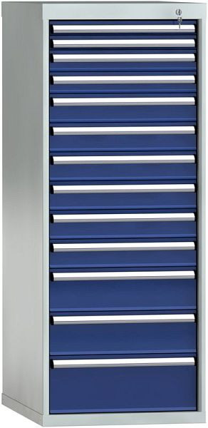 KLW Schubladenschrank 1450 x 572 x 750 mm H x B x T, Einbaumaß: 1350 mm, Einteilung: 27x36 Einheiten, VU / 200 kg, SEB1450-13UP-001