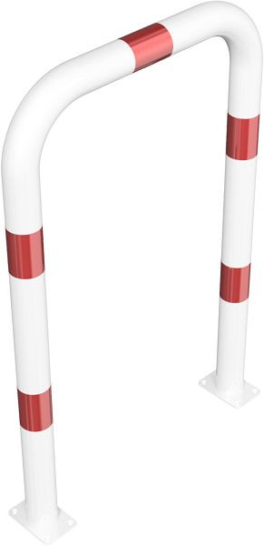 Schake Rammschutzbügel Ø 76 x 2,6 mm ohne Querholm für Dübel Befestigung, Gesamtbreite: 750 mm, Gesamthöhe: 1150 mm, 477_08PB