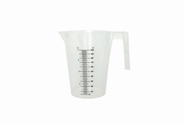 Schneider Messbecher, Polyethylen, 1,0 l, mit offenem Griff, stapelbar, 200150