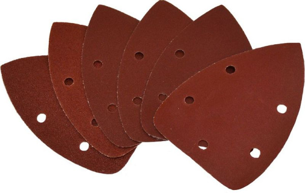 Güde Delta-Klett-Schleifpapier-Set 140x102 mm 6-teilig, Körnung je 2x 60 / 80 / 100 K, 58163