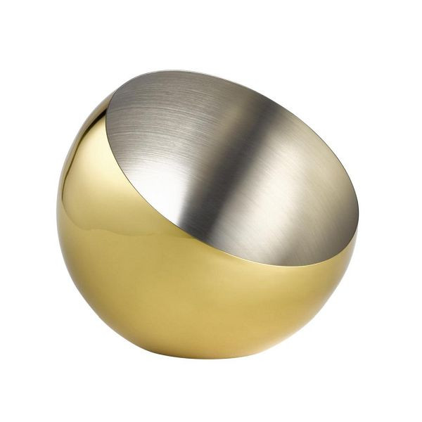 APS Schale "SPHERE", Ø 24 cm, Höhe 21 cm, 2 Liter, Edelstahl, Gold-Look, 40775