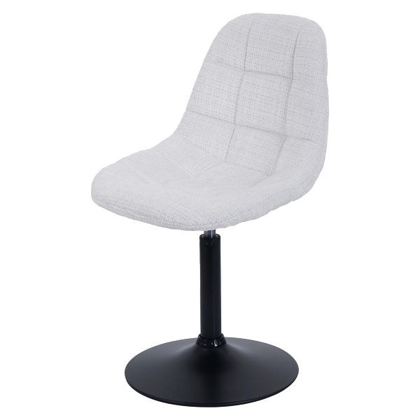 Mendler Esszimmerstuhl HWC-A60, Küchenstuhl Stuhl Drehstuhl, Stahl FSC® Stoff/Textil Chenille (465g/m²), creme, 108896