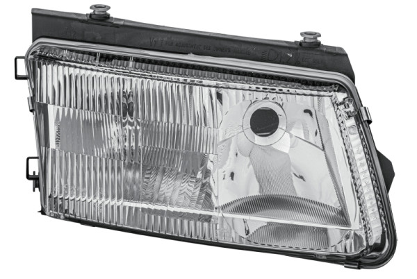 HELLA Halogen/Dreifachscheinwerfer/FF-Hauptscheinwerfer, für u.a. VW Passat Variant (3B5), ECE, für Rechtsverkehr, rechts, 1EF 007 520-061