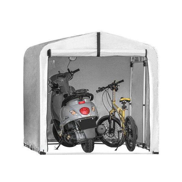 SoBuy Fahrradgarage mit einer Tür Silber 220x162x170cm, Funktional, KLS11-L