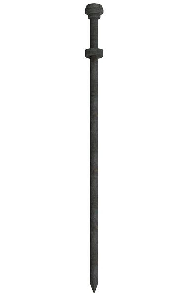 Schake Erdnagel Typ 2 (mit unterem Kranz), Durchmesser: 25 mm, Länge: 700 mm, 322507