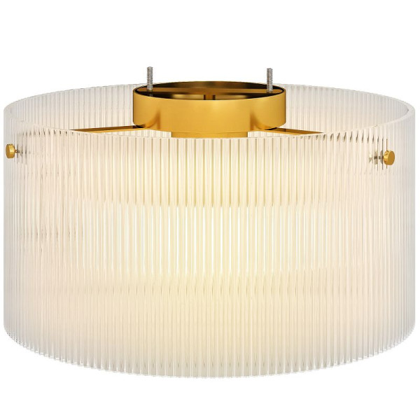 HOMCOM Deckenlampe mit Acryllampenschirm, Metall, Halogen- und LED-kompatibel, B31-519V00CR