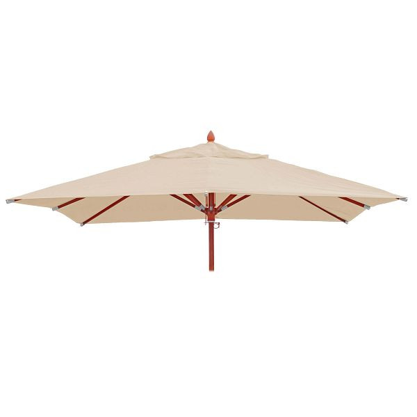 Mendler Ersatz-Bezug für Gastronomie Holz-Sonnenschirm HWC-C57, Sonnenschirmbezug, eckig 4x4m Polyester 3kg, creme, 76673