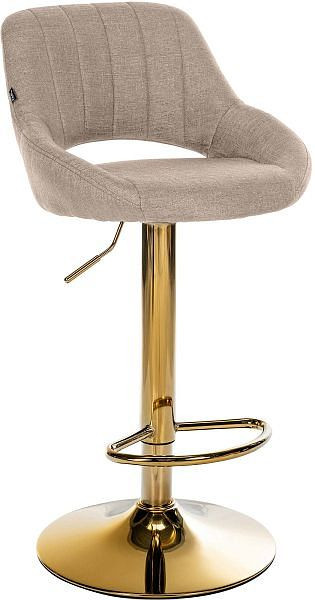 CLP Barhocker Milet Stoff gold, taupe, 327396, 4255716376888