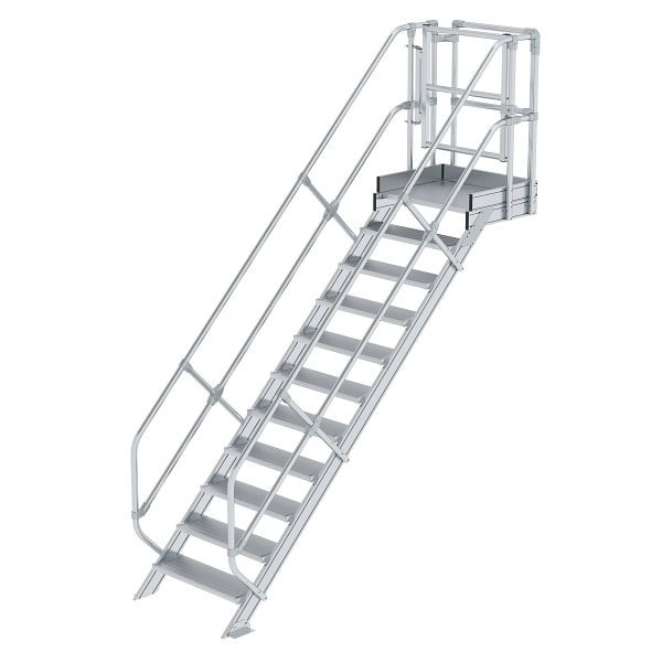 Munk Günzburger Steigtechnik Treppen-Modul Aluminium geriffelt 11 Stufen, 632311
