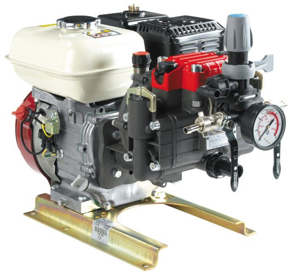 Ebinger Motorpumpe MP 20, 20l/min. - 30bar, Honda Motor GP 160 - 4,0KW, Armatur SIRIUS, ohne Manometer, LxBxH 55x37x37cm, Gewicht 24kg, M000036