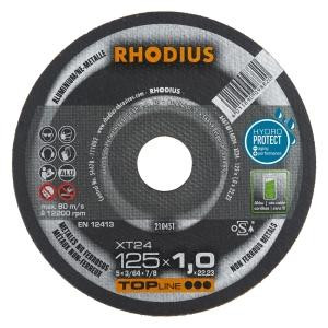 Rhodius TOPline XT24 Extradünne Trennscheibe, Durchmesser [mm]: 125, Stärke [mm]: 1, Bohrung [mm]: 22.23, VE: 50 Stück, 210451
