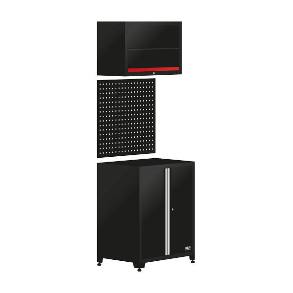 RepTools Metall Unterschrank, 2-türig mit Lochwand und Hängeschrank, XXL-118821