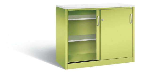 C+P Sideboard mit Schiebetüren Acurado, H1000xB1200xT500mm, Farbe: Viridingrün / Viridingrün, Bügelgriff, 2056-00 S10089