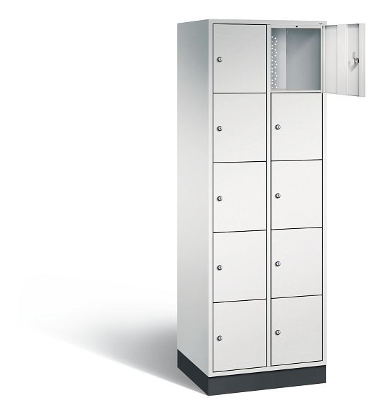 C+P Schließfachschrank Intro, H1950xB620xT490mm, Farbe: Lichtgrau, 8570-201 S10009