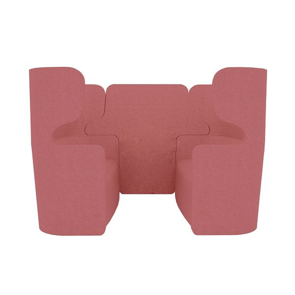 Bisley Raum in Raum Lösung Vivo, Viersitzer, Hohe Rückenlehne, NE0236 weinrot, VIVH4XP.NE0236