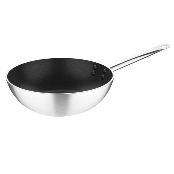 Vogue Platinum Plus Aluminium Wok mit Teflon Antihaftbeschichtung 300mm, FB690