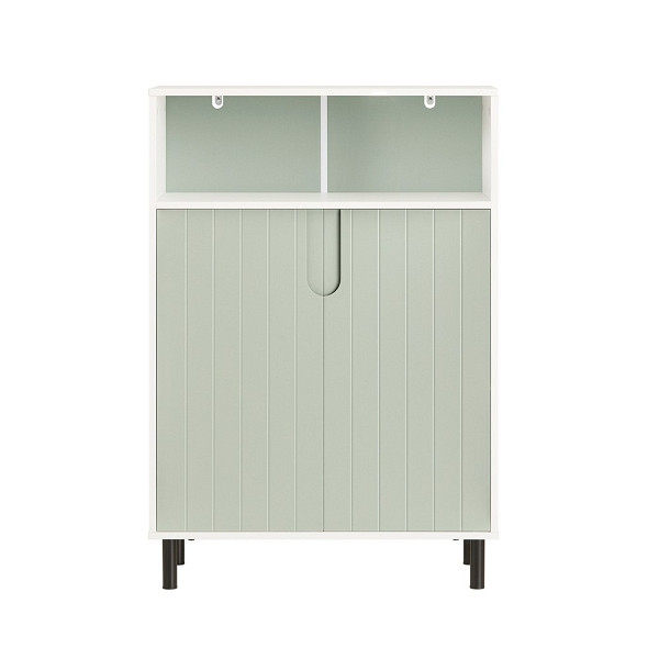 SoBuy Badunterschrank mit zwei Türen Grün 60x30x87cm, Modern, BZR138-GR