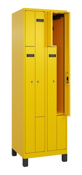C+P Z-Spind Evolo PLUS, Füße, 4 Fächer, 1950x600x500mm, 1023/1023, Zylinderschloss, 049013-204 S10044