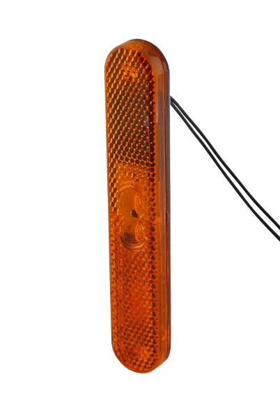 HELLA Seitenmarkierungsleuchte, LED, 24V, Anbau/geklebt, CCC, Lichtscheibenfarbe: gelb, 2-polig, rechts/links, 2PS 009 226-167