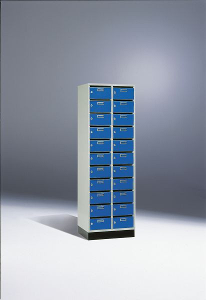 C+P Verteilerschrank Intro, H1950xB620xT490mm, Farbe: Lichtgrau / Enzianblau, 8170-211 S10000