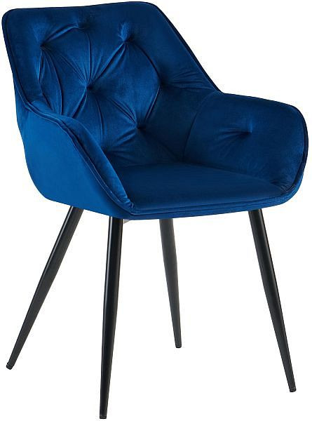 CLP Besucherstuhl Cassis Samt, blau, 316963, 4251756443733
