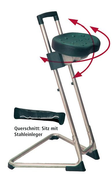 Bedrunka+Hirth Stehhilfe Komfortsitz, PU-Schaum, vertikal verstellbar 16°, 05.96.28A