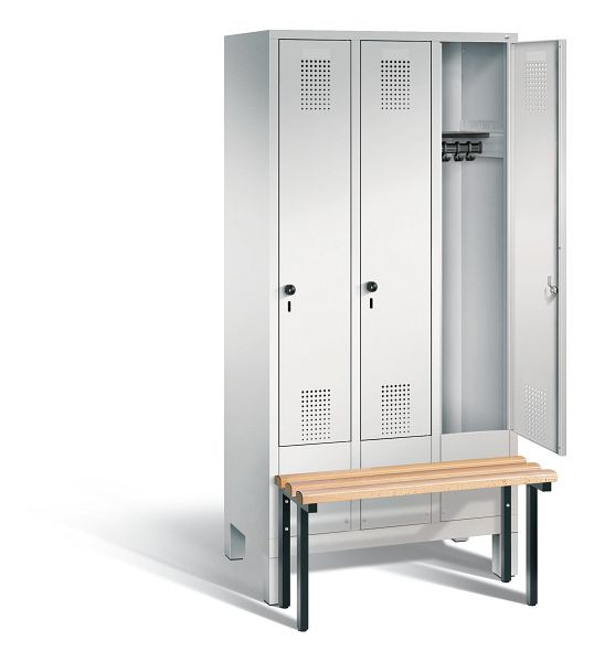 C+P Garderobenschrank Evolo, H1850xB900xT815mm, Farbe: Lichtgrau, 48030-30 S10010